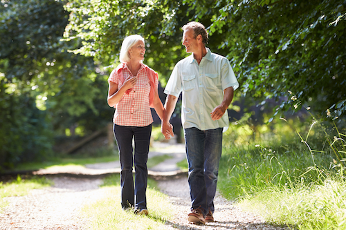 Man and Woman Walking