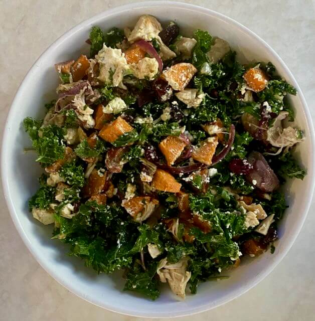 Sweet Potato, Kale and Chicken Salad